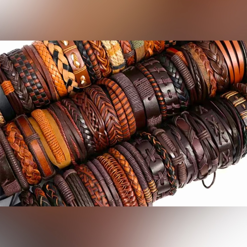 Wholesale 10 bracelets!!!  10 Mixed Leather Bracelets For Men And Women